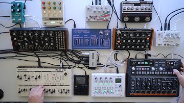 Uptempo jam with Midicake ARP, Dreadbox Nymphes, Moog Minitaur, Mother 32, MSW-810, DrumBrute Impact