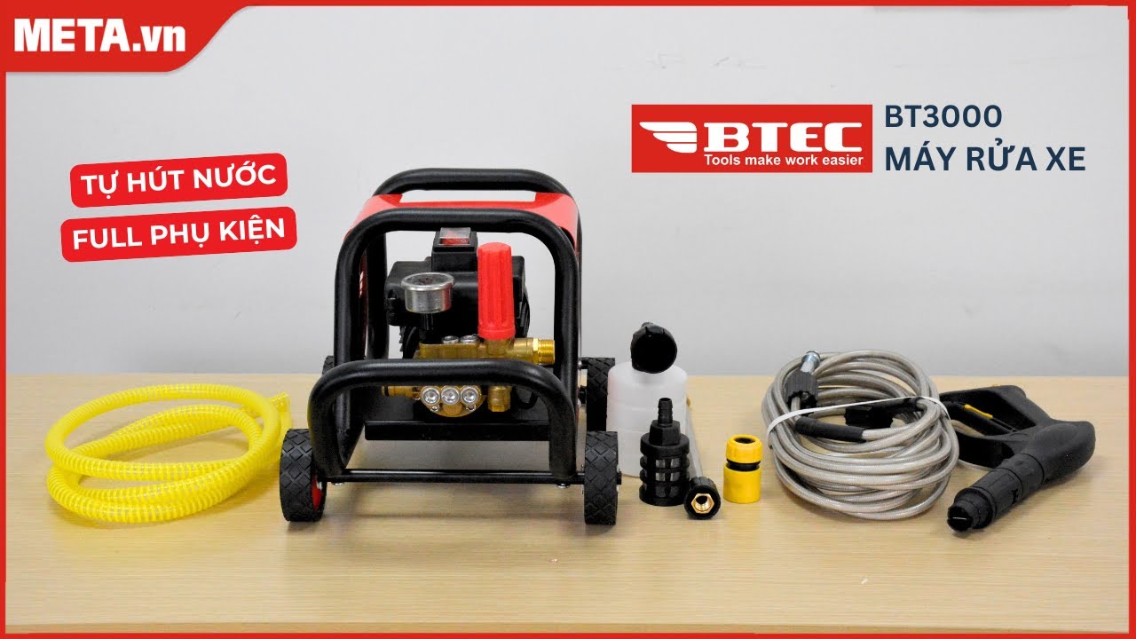 Hướng dẫn lắp đặt máy rửa xe Btec BT3000 và cách sử dụng | META.vn