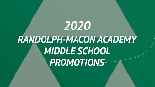 2020 R-MA Middle School Promotion and Awards Ceremony