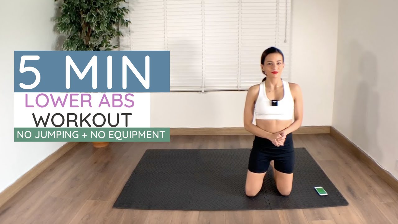5 MIN LOWER AB Home Workout (No Equipment + No Jumping) - YouTube