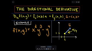 Finding The Directional Derivative Youtube