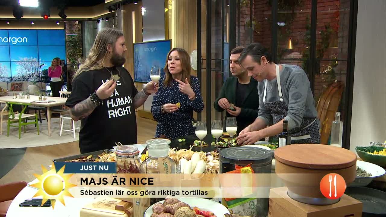 Majs är nice - Sebastien Boudet lagar tortillas och tacos - Nyhetsmorgon (TV4)