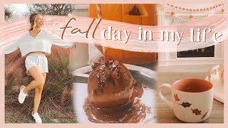 FALL DAY IN THE LIFE | homemade caramel apple, halloween costume prep, & cozy date night! ✨