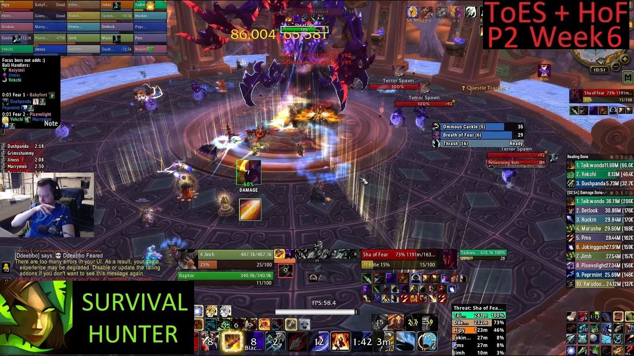 H ToES + HoF + MSV 25 man - Survival Hunter PoV - Week 6 MoP Phase 2 - 11-1-25