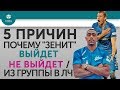 5 ПРИЧИН Почему "Зенит" Выйдет / Не выйдет из группы ЛЧ