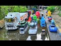 Wow !!! Mobil Truk Tronton Panjang Bongkar Penuh Mobil Mobilan Truk Mixer, Bus Basuri, Ambulan 