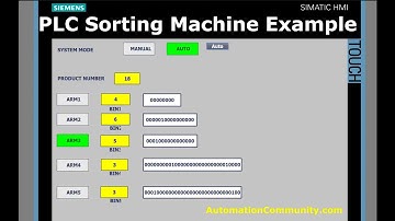 PLC Sorting Machine Example Simulation - Shift Registers
