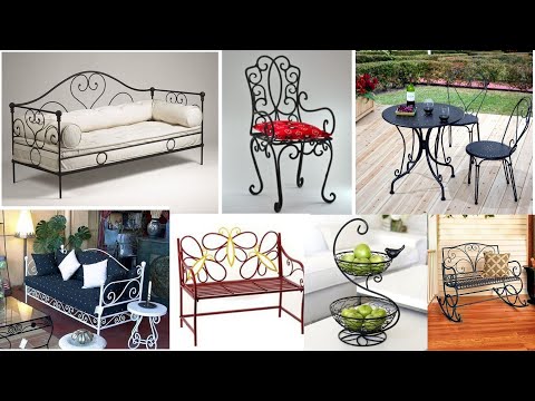 Modern wrought iron furniture design and decor ideas// Wrought iron chairs// Wrought iron  benches