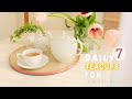 한 잔의 차는, 때론 사람의 위로보다 낫습니다 ☕️  데일리 찻잔 7가지 (라떼잔, 홍차잔, 버츄오 커피잔/티타임 꿀템/ 주방용품 예쁜 살림템 추천/ 살림 브이로그)