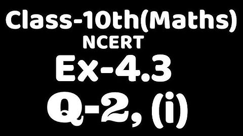 Class 10 Ex 4.3 Q2 (i) maths Ncert chapter 4,Factorisation method,Quadratic Equation  ,VKS Maths x