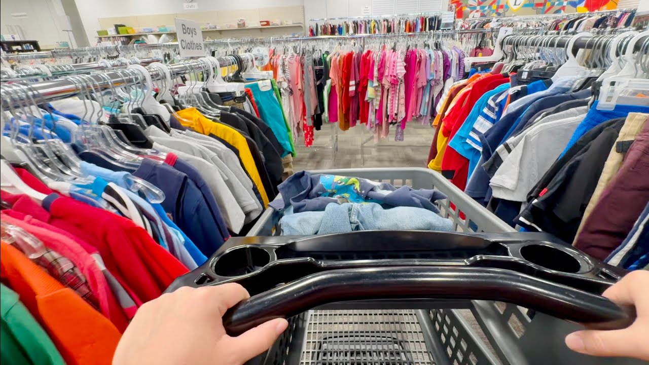 Thrift Store Shopping for 1 hour, Public ASMR | Clothes Hanger Sounds, Books, & Bags