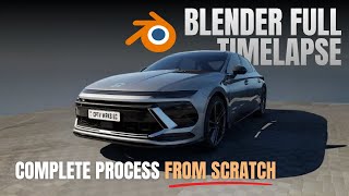 Blender 3D Car Modeling – Part 2: The Nose | 2024 Hyundai Sonata | Full Process Timelapse