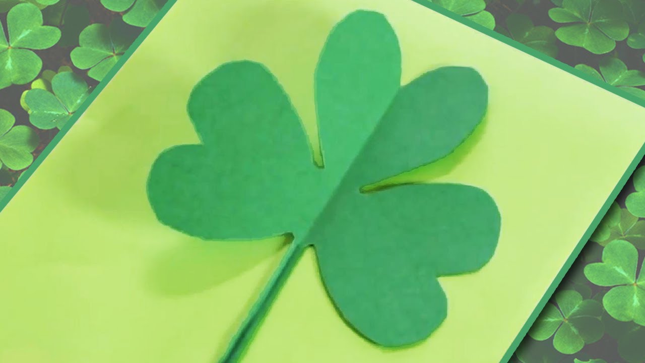 How to Make a Paper Shamrock/Clover - YouTube