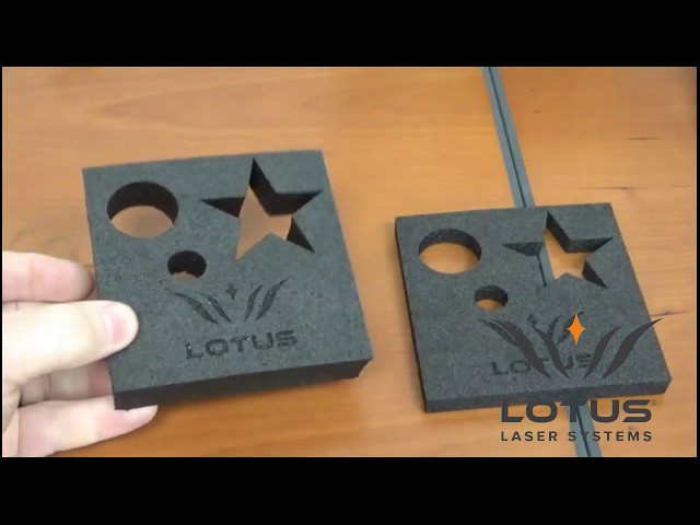 Blu70 laser engraving and laser cutting PU foam