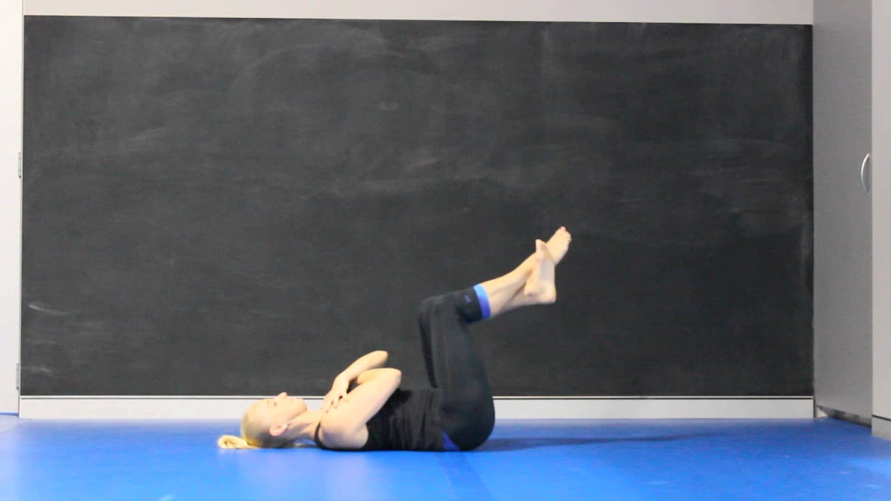 Vertical leg crunch - YouTube