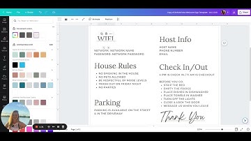 How To Edit Airbnb Welcome Sign in Canva