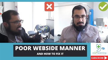 Better video consultations - improve your webside manner