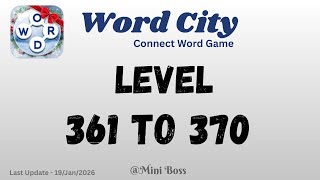 Word City Level Answers [361 to 370 Levels] | Connect Word Game 🧩✨ | Mini Boss screenshot 1