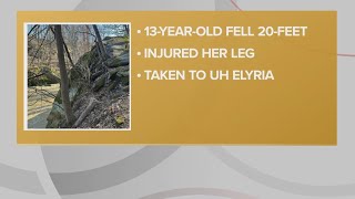 Elyria Fire rescues 13-year-old girl after fall from cliff
