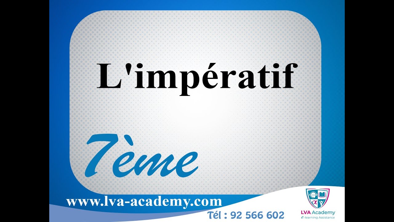 ✅ Français | L'impératif - 7ème année