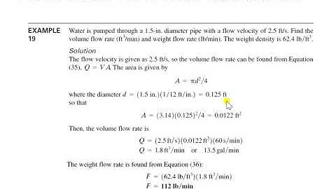 ch3slide62 - Flow: Mass Flow Rate Calculation