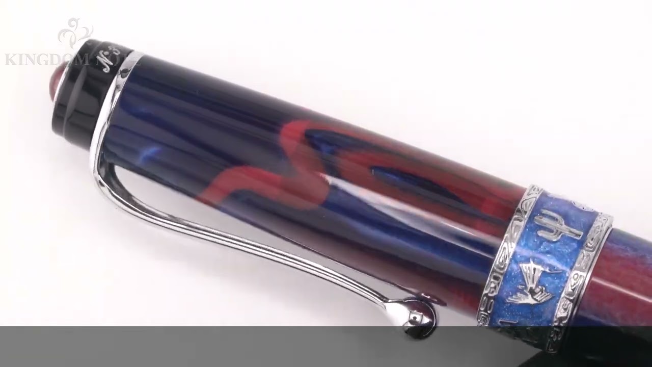 AURORA アウロラ 万年筆 大陸シリーズ アメリカ F - YouTube