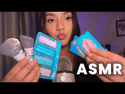 ASMR TE MAQUILLO CON PAPEL PARA TU CITA (sonidos suaves y relajantes)