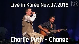 [HD]Charlie Puth - Change &amp; comments on fan&#39;s posters (Live in Korea 2018)