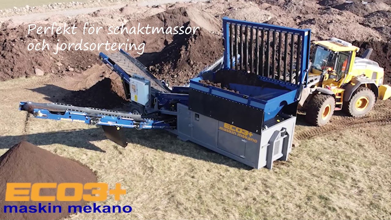 ECO3+ sorteringsverk på lastväxlarram- jordsortering