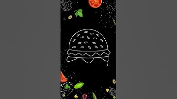 #shorts    HOW TO DRAW A BURGER & COLOURING | #trending #viral  #art #cartoon #kidslearning #draw