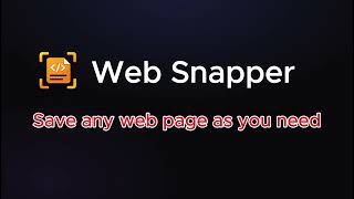 Chrome extension: Web Snapper - Save any web page as you need screenshot 3