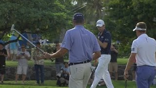 Matt Kuchar holes his sixth birdie of the day at Sony Open