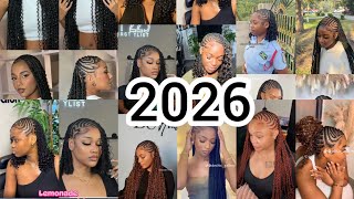 2025 CUTE GHANA WEAVING HAIRSTYLES/CORNROW BRAID HAIRSTYLES FOR LADIES/LATEST BRAIDS HAIRSTYLE 15 Look Learn Trending Stitch Braids Style