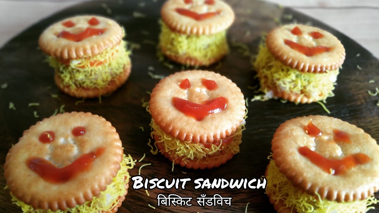 बिस्किट सँडविच | Kids Special recipe Biscuit Sandwich | Quick Party