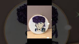 #punchneedle #embroidery of #josukehigashikata from #jojosbizarreadventure part 4. #anime #manga