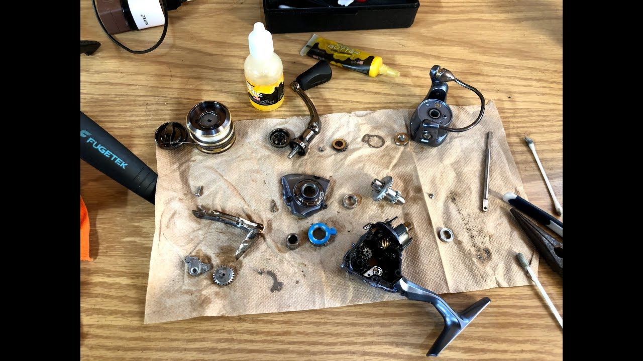 Pflueger President Spinning Fishing Reel break down and clean. YouTube