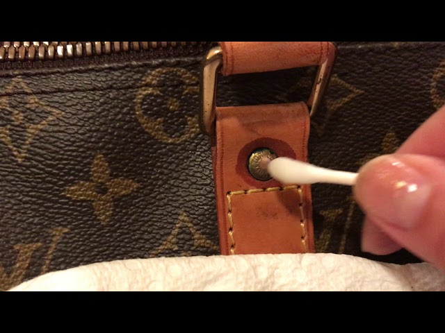 How to clean Brass zipper teeth hardware & pull on a Vintage Louis Vuitton  