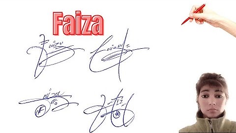 Faiza name signature with arooj