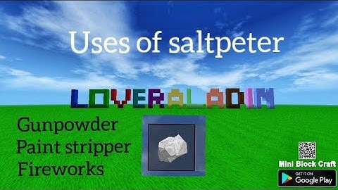 Survival uses of saltpeter Mini block craft