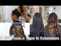 Tape In Hair Extensions On Natural Hair | Silk Press + Tape Ins