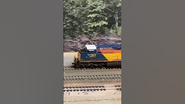 CSX #1973 Chessie System Heritage Unit zooming around Layout pt1