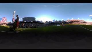 SJ Earthquakes LA Galaxy Game Ball Parachutes into Stadium in 360!