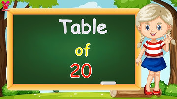 Kids Multiplication Table of Twenty 20 x 1 = 20 -20 Times Table | Table of 20 | Rhythmic Table of 20