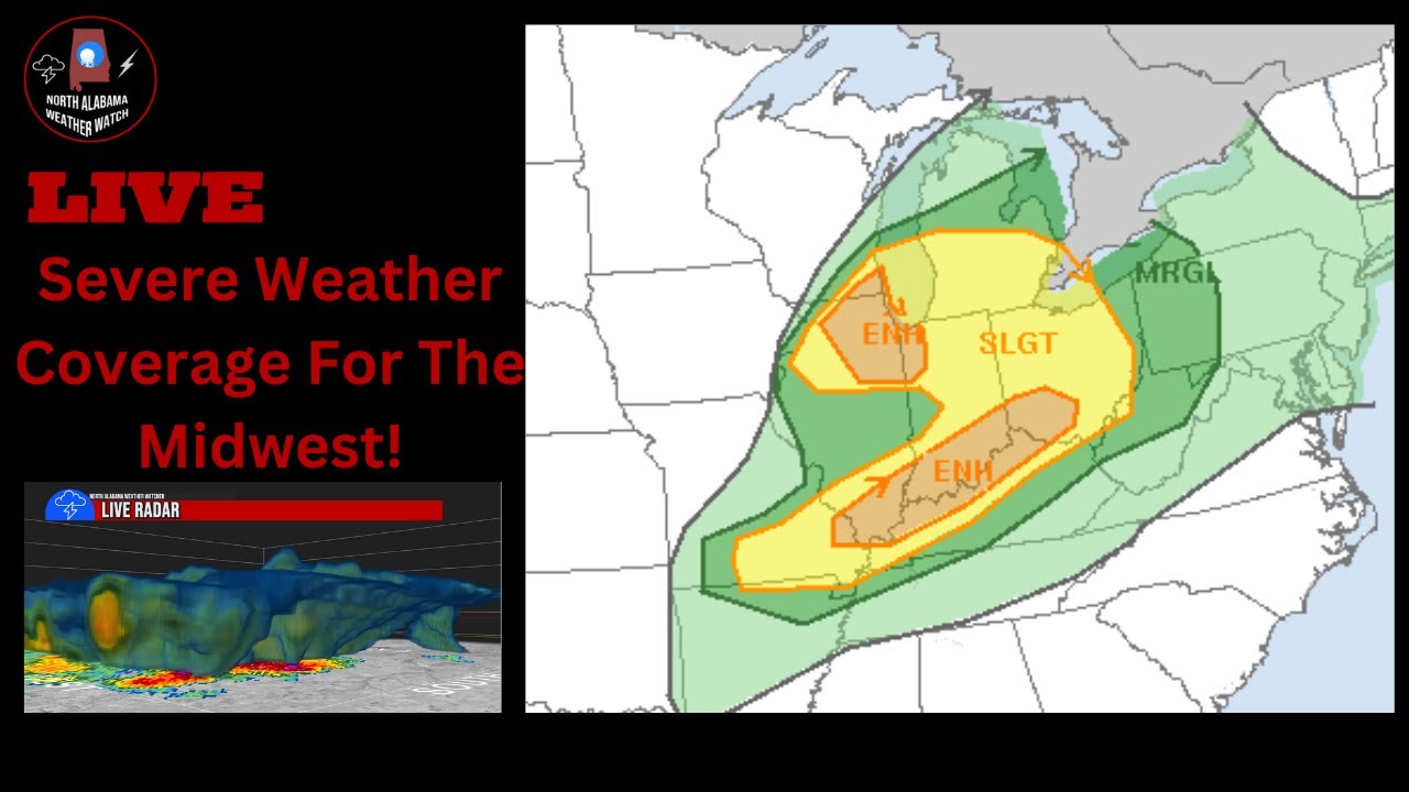 LIVE- Ongoing Tornado Threat in the Midwest! - YouTube