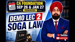 Demo LEC 2 SOGA ( LAW ) CA Foundation