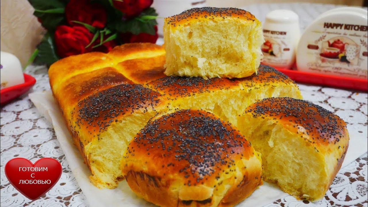 Булочки с маком и творогом|Рецепт дрожжевого теста|Булочки как пух ...