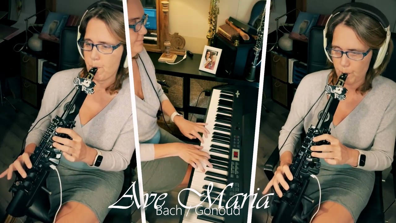 117. Ave Maria (Gonoud/Bach) - Piano & Yamaha YDS-150 cover
