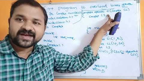 C++ program to add two complex numbers using operator overloading || Binary( +)operator overloading