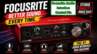 Focusrite Audio interface control fix 2026