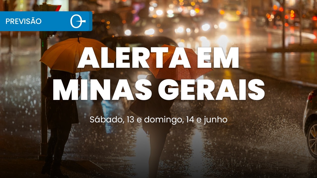 🌩️ Previsão do tempo: temporais avançam em SP, MG e MS neste fim de semana 13 e 14/06/2026